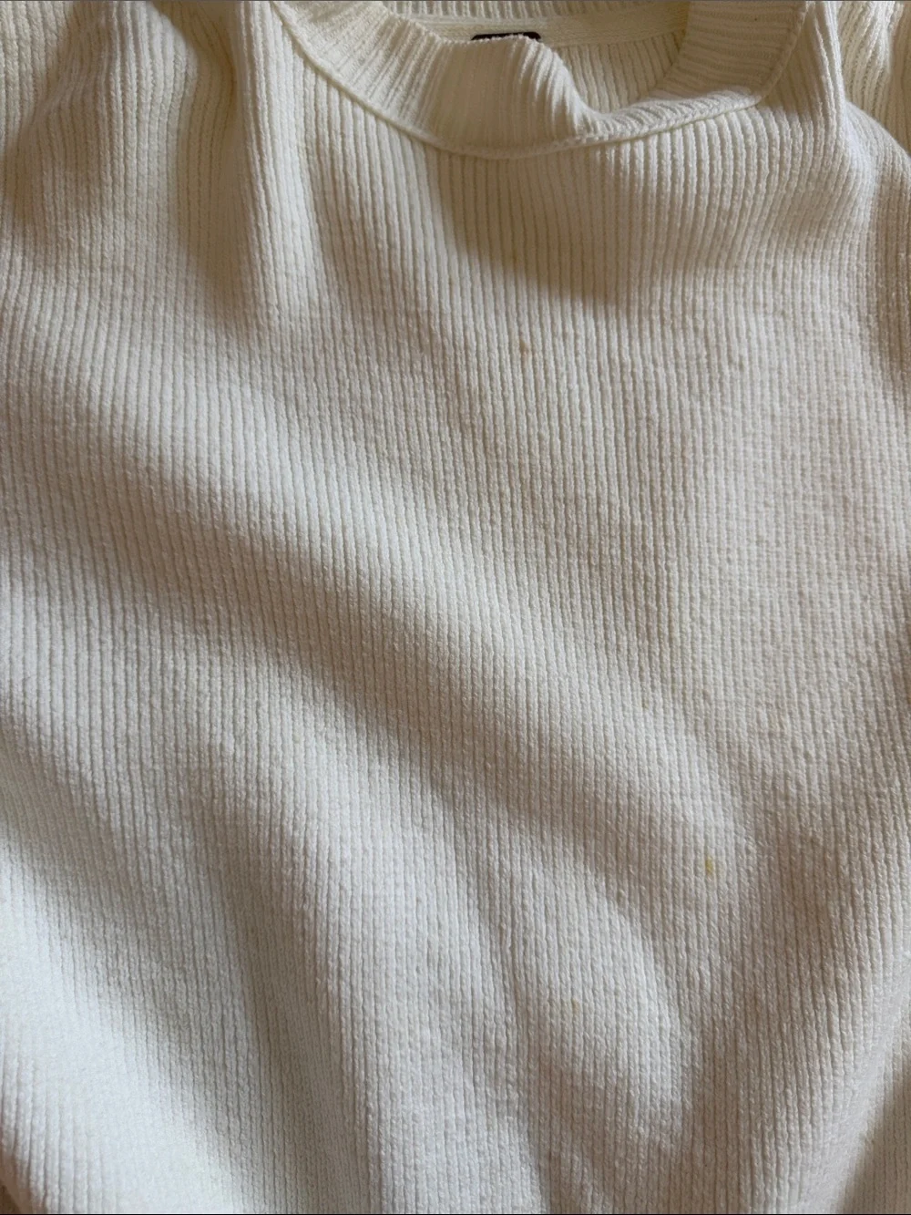 Free People Cream Crewneck Sweater - Relaxed Fit